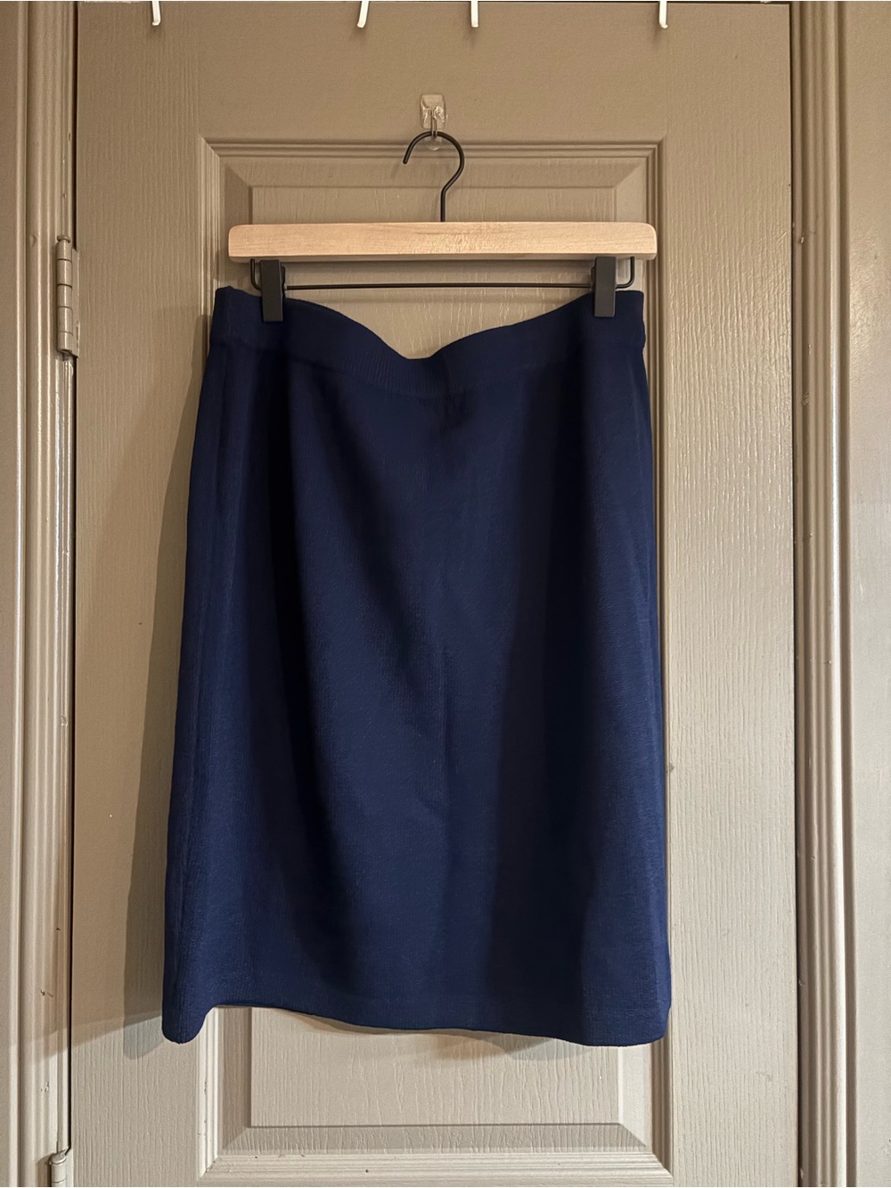 St. John Deep Navy Midi Skirt